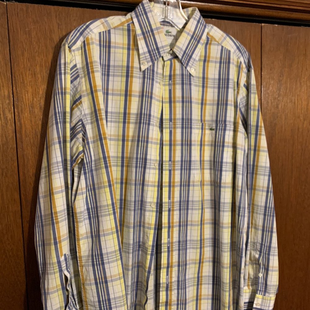 Lacoste Plaid Dress Shirt